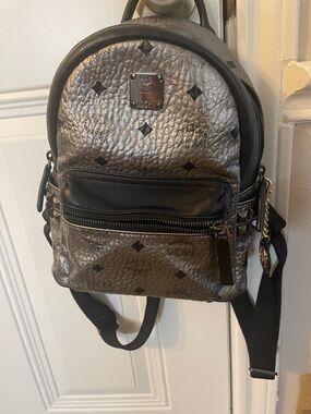 MCM Silver Interior Mini Backpack